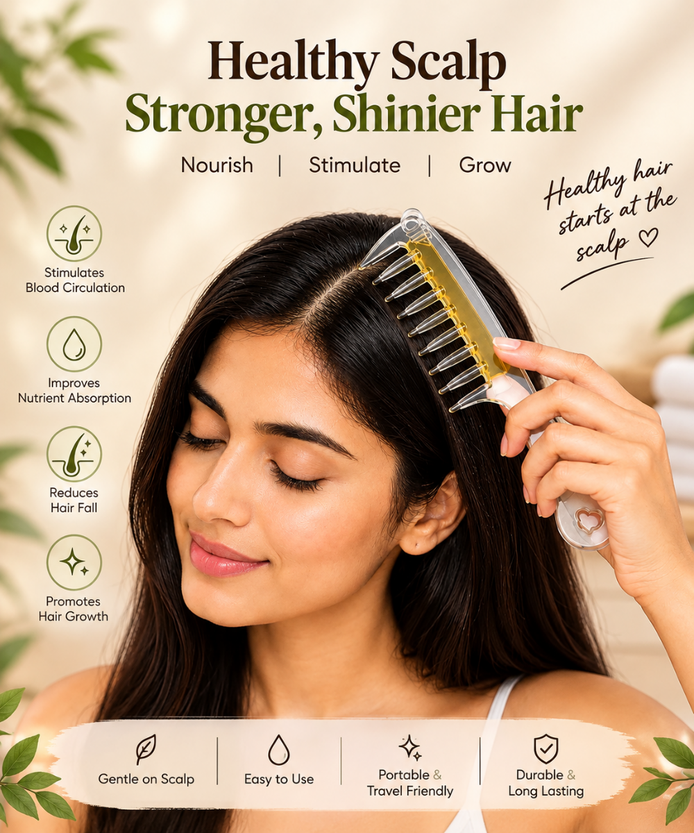 Hair Oil Applicator Comb – Scalp Nourisher & Growth Booster